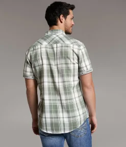 Tops | BKE Plaid Athletic Shirt White Green