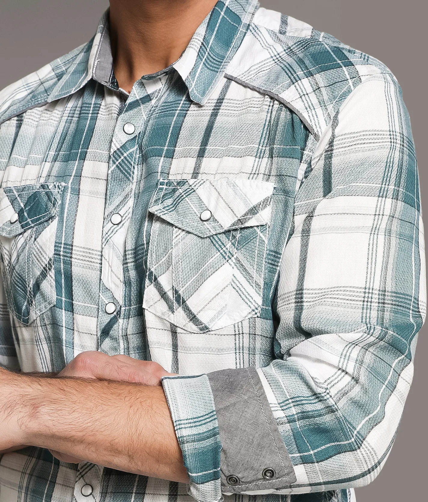 Tops | BKE Plaid Athletic Shirt White Teal