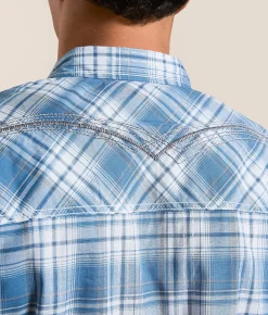 Buckle Black Plaid Athletic Stretch Shirt White Blue Grey Best