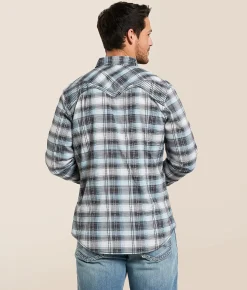 Tops | Buckle Black Plaid Athletic Stretch Shirt White Blue Black