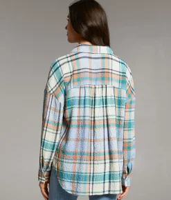 Tops | BKE Plaid Oversized Shirt Multi