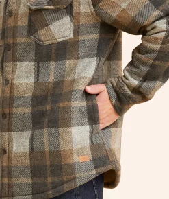 Coats & Jackets | Outpost Makers Plaid Shacket Dark Grey Tan