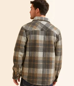Coats & Jackets | Outpost Makers Plaid Shacket Dark Grey Tan