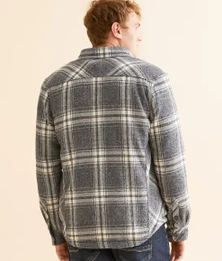 Outpost Makers Plaid Shacket Navy Online