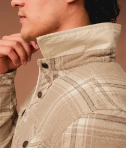 Tops|Coats & Jackets | Outpost Makers Plaid Sherpa Shacket Cream