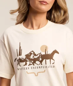 Kimes Ranch Plains Stampede T-Shirt Cream Outlet