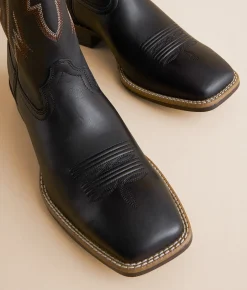 Ariat Plano Leather Cowboy Boot Supple Black Best