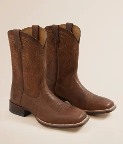 Shoes | Ariat Plano Leather Cowboy Boot Tack Room Brown