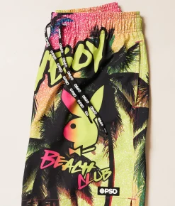 PSD Playboy Beach Club Stretch Swim Trunks Multi Discount