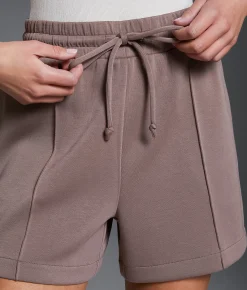 Buckle Black Pleated Knit Short Deep Taupe Sale