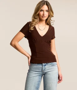 Tops | Willow & Root Pleated Top Brown