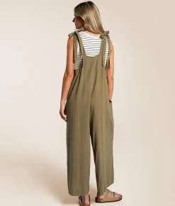 Rompers & Jumpsuits | En Creme Pleated Wide Leg Jumpsuit Spiced Coral
