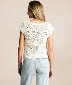 Tops | Willow & Root Pointelle Stitch Sweater Light Mint