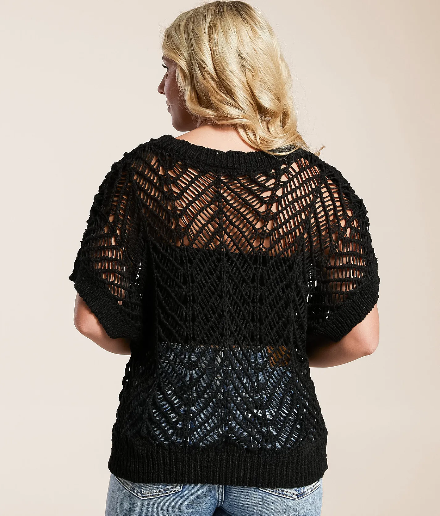 Tops | Daytrip Pointelle Sweater Black