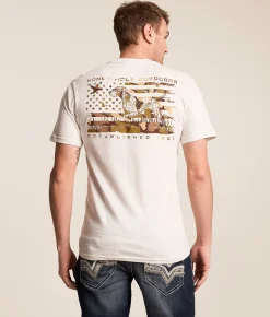 Honey Hole® Pointer Flag T-Shirt Bone