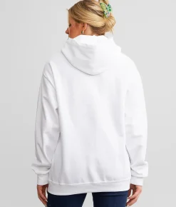 Tops | Goodie Two Sleeves Poison Band Hooded Sweatshirt White