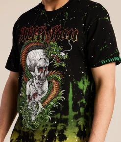 Tops|Graphic T-Shirts | Affliction Poison Heathen T-Shirt Black