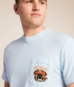 Tops|Graphic T-Shirts | Old Row Poker Dogs T-Shirt Chambray