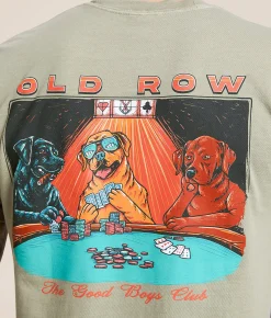 Tops|Graphic T-Shirts | Old Row Poker Dogs 2.0 T-Shirt Khaki