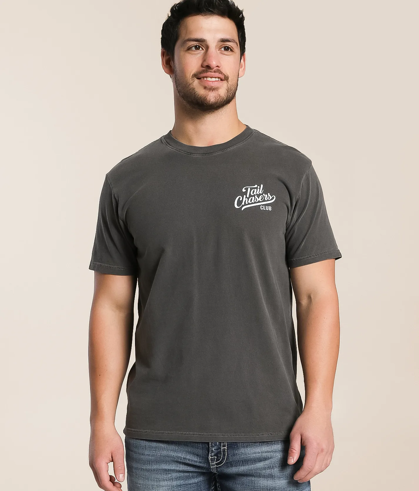 Tail Chasers Club Poker Dogs T-Shirt Pepper Pigment Dye Online