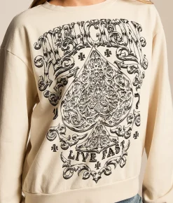 Tops | Affliction Polaris Oversized Pullover Rock