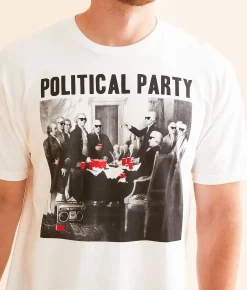 Riot Society Political Party T-Shirt White Sale