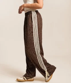 Bottoms | Willow & Root Polka Dot Track Pant Brown