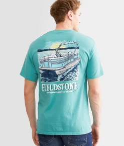 Graphic T-Shirts | Fieldstone Pontoon Boat T-Shirt Sea Foam