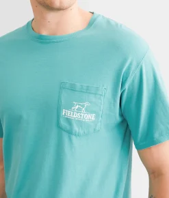 Graphic T-Shirts | Fieldstone Pontoon Boat T-Shirt Sea Foam