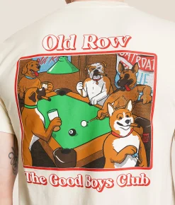 Old Row Pool Dogs T-Shirt Ivory Clearance