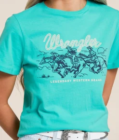 Tops | Wrangler® Posse T-Shirt Turquoise
