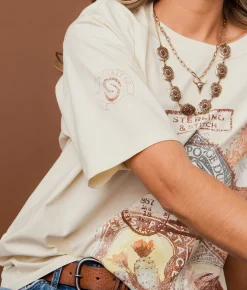 Tops | Sterling & Stitch Postage Stamp T-Shirt Natural