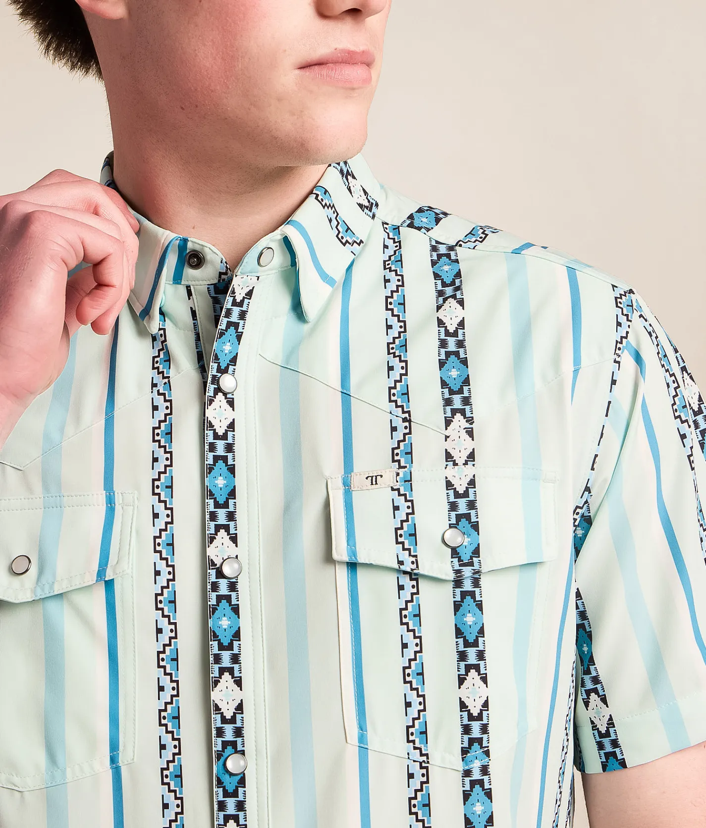 Tops | Ferrell Post Performance Stretch Shirt Blue