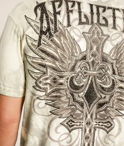 Affliction Post Sanctum T-Shirt Antique White Sale
