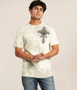 Affliction Post Sanctum T-Shirt Antique White Sale