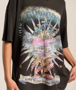 Tops | Billabong Pour Your Heart Out Oversized T-Shirt Off Black