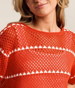 Tops | Z Supply Prado Crochet Cropped Sweater Lychee