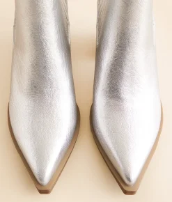 Shoes | Mia Prairie Metallic Ankle Boot Silver