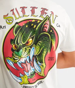 Graphic T-Shirts | Sullen Preditor Badge T-Shirt Antique White