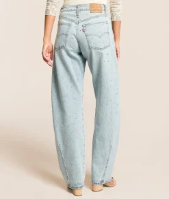Jeans|Bottoms | Levi's® Premium Baggy Dad Barrel Rhinestone Jean Dazzle Me