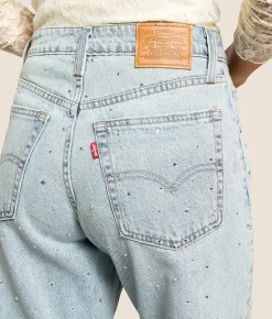 Jeans|Bottoms | Levi's® Premium Baggy Dad Barrel Rhinestone Jean Dazzle Me