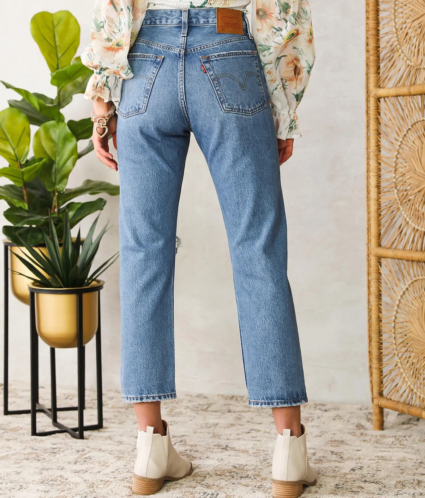 Levi's® Premium 501 Cropped Jean Athens Slide Outlet