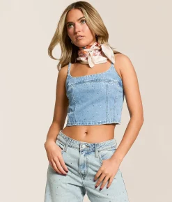 Levi's® Premium Jadine Rhinestone Denim Tank Top Dazzle Me Tank Clearance