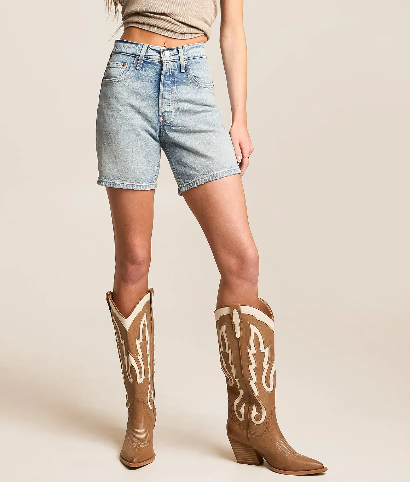 Bottoms|Shorts | Levi's® Premium 501 Mid-Thigh Stretch Short Donate Next