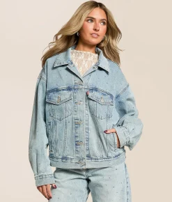 Levi's® Premium 90s Denim Rhinestone Trucker Jacket Dazzle Me Online