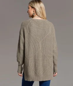 BKE Prep Edit - Window Pane Ribbed Sweater Vetiver Outlet