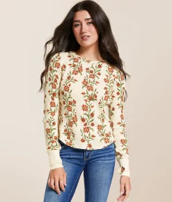 Tops | Free People Pretty Little Thermal Sand Combo Folk Vine