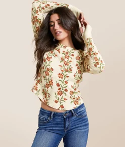 Tops | Free People Pretty Little Thermal Sand Combo Folk Vine
