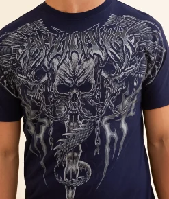 Affliction Primal Tech T-Shirt Dark Navy Outlet