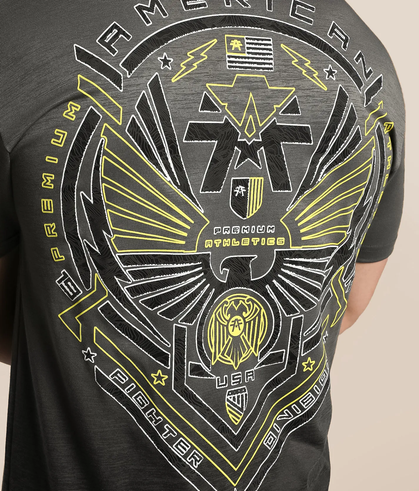 American Fighter Primera T-Shirt Black Oyster Pewter Hot